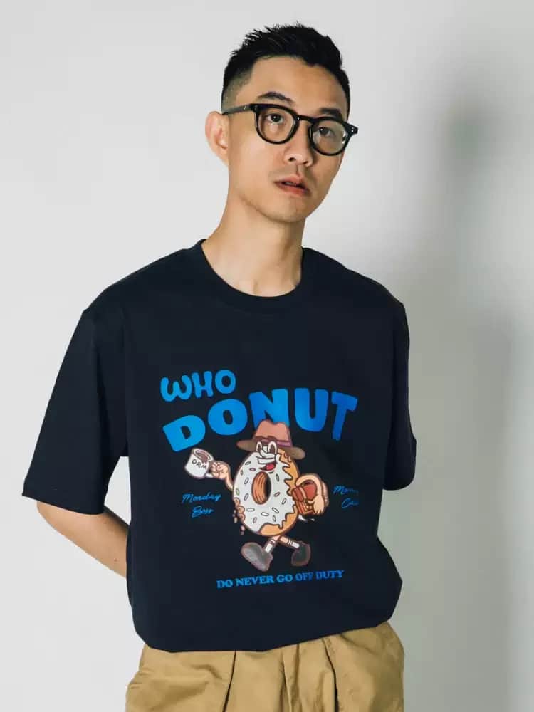 ÁO THUN NAM HỌA TIẾT WHO DONUT