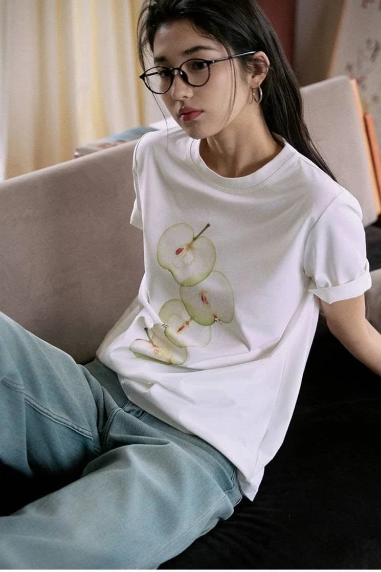 Áo thun nữ Apple Print