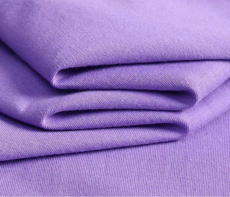 ÁO THUN TRƠN UNISEX FORM SUÔNG TÍM NHẠT — ảnh 3