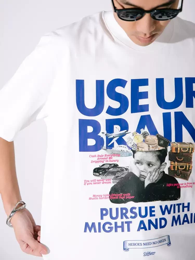 ÁO THUN NAM HỌA TIẾT USE UR BRAIN — ảnh 3