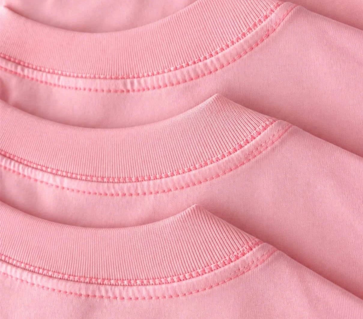 ÁO THUN TRƠN UNISEX FORM SUÔNG MÀU HỒNG DÂU — ảnh 4