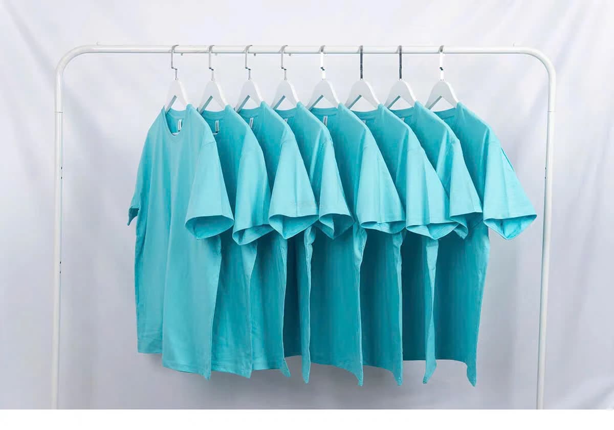 ÁO THUN TRƠN UNISEX FORM SUÔNG XANH NGỌC — ảnh 2