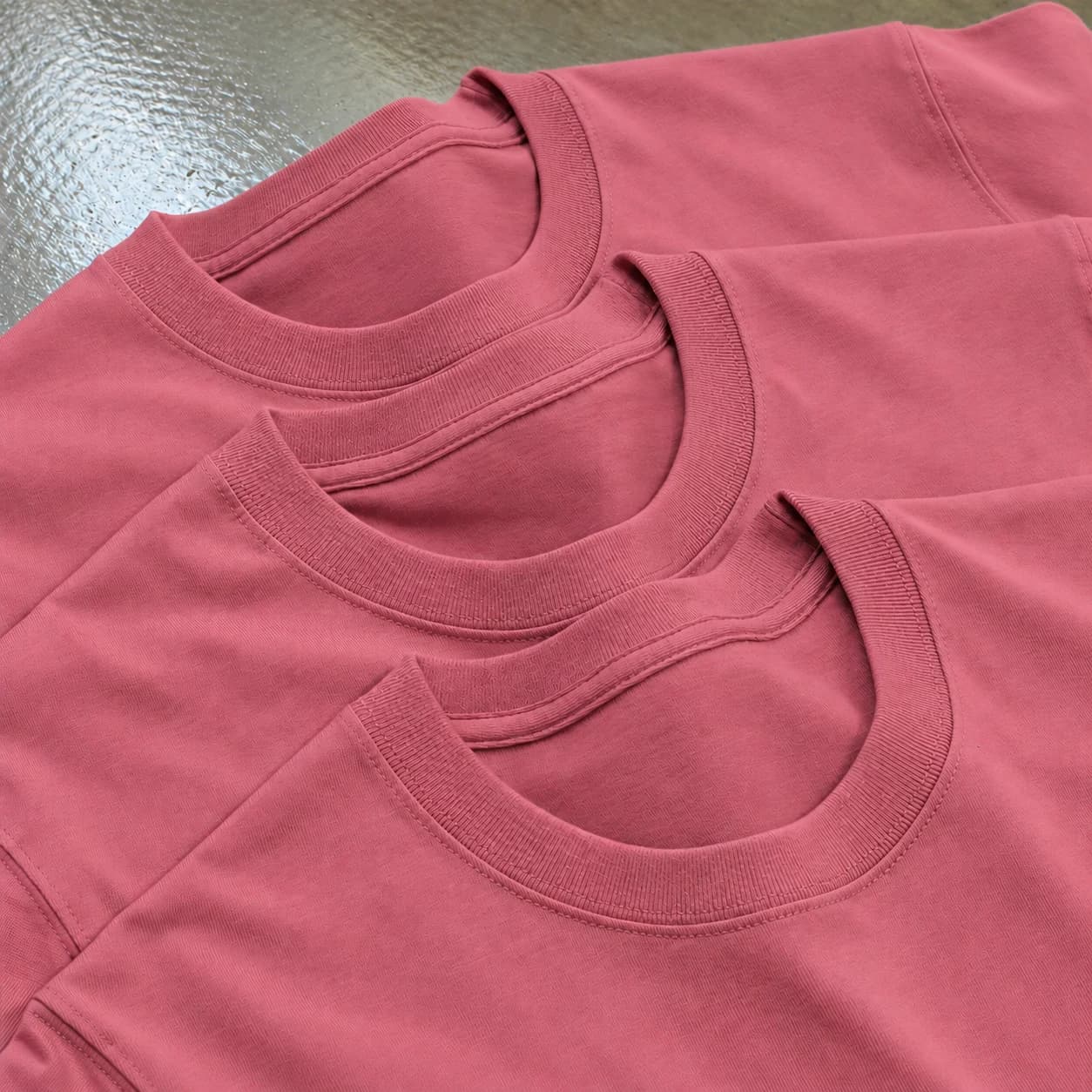 ÁO THUN TRƠN UNISEX FORM SUÔNG HỒNG ĐẬM — ảnh 2