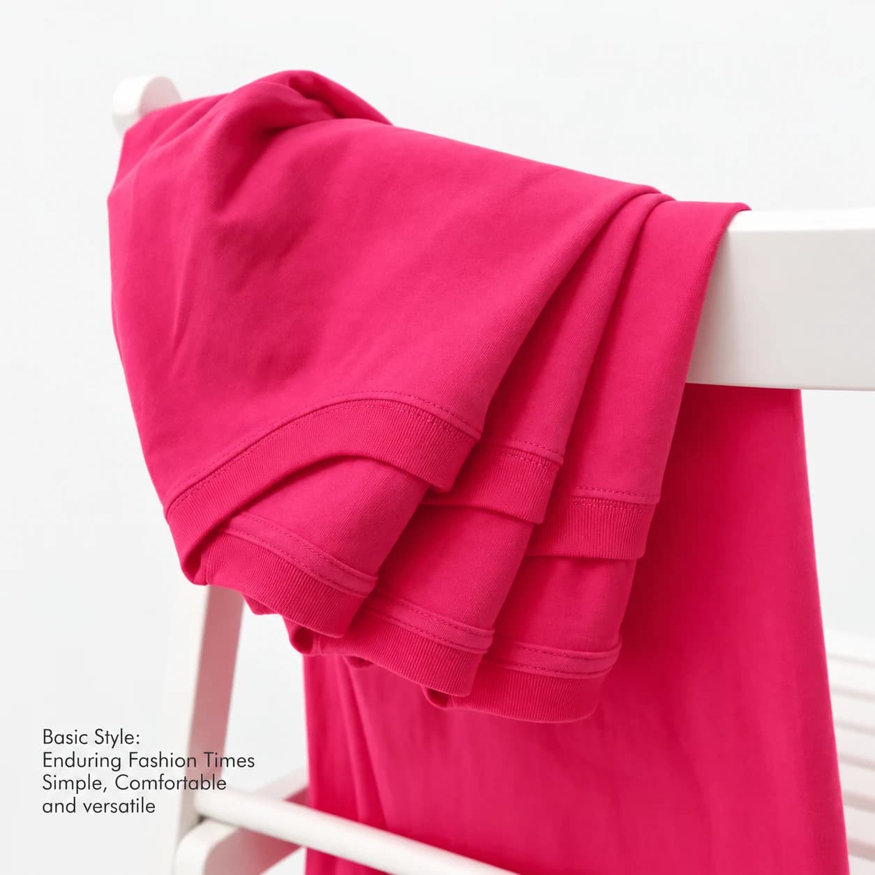 ÁO THUN TRƠN UNISEX FORM SUÔNG HỒNG SEN