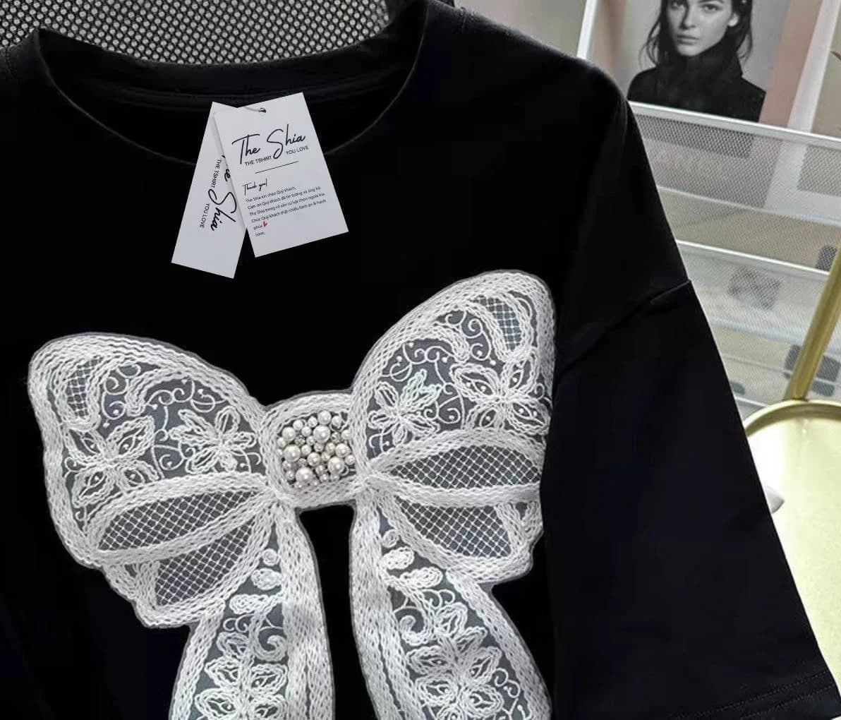 ÁO THUN THE SHIA CHARM - LACE BOW | Nơ Ren — ảnh 2
