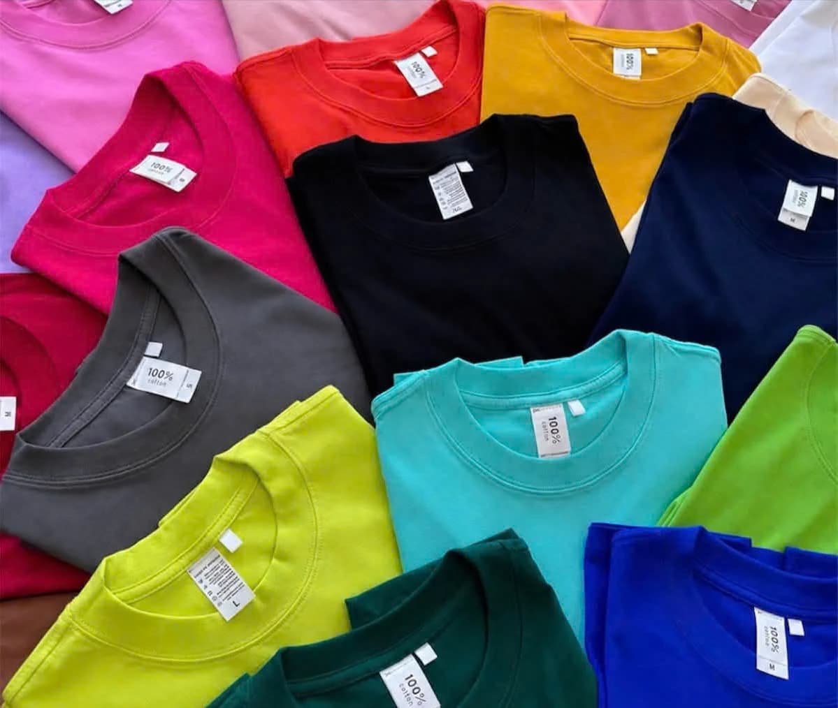 ÁO THUN TRƠN UNISEX FORM SUÔNG XANH CHUỐI — ảnh 3