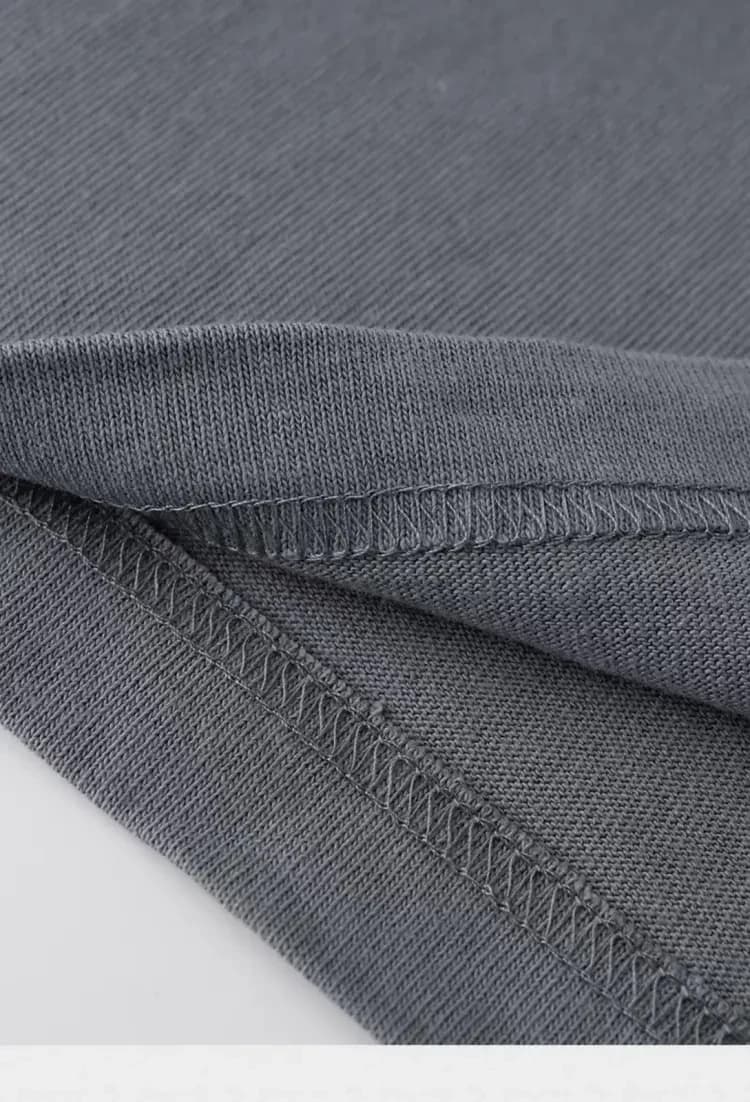 ÁO THUN TRƠN UNISEX FORM SUÔNG XÁM CHÌ — ảnh 4