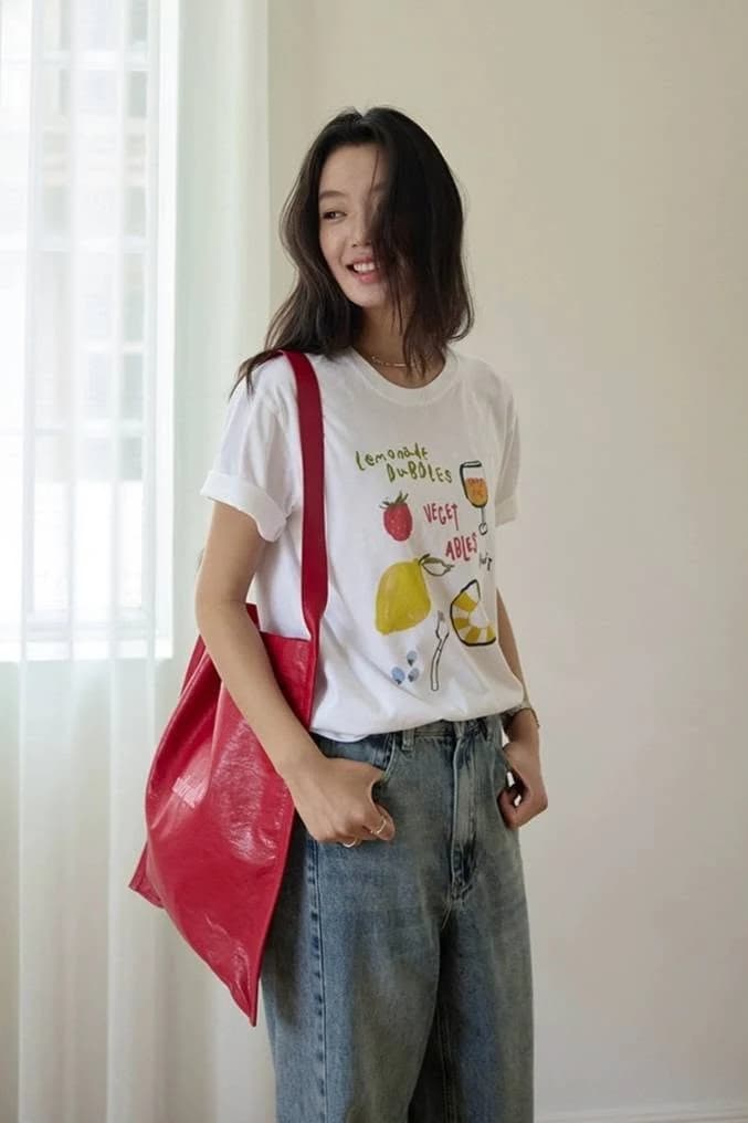 Áo thun nữ Fruit & Veggie Print — ảnh 5