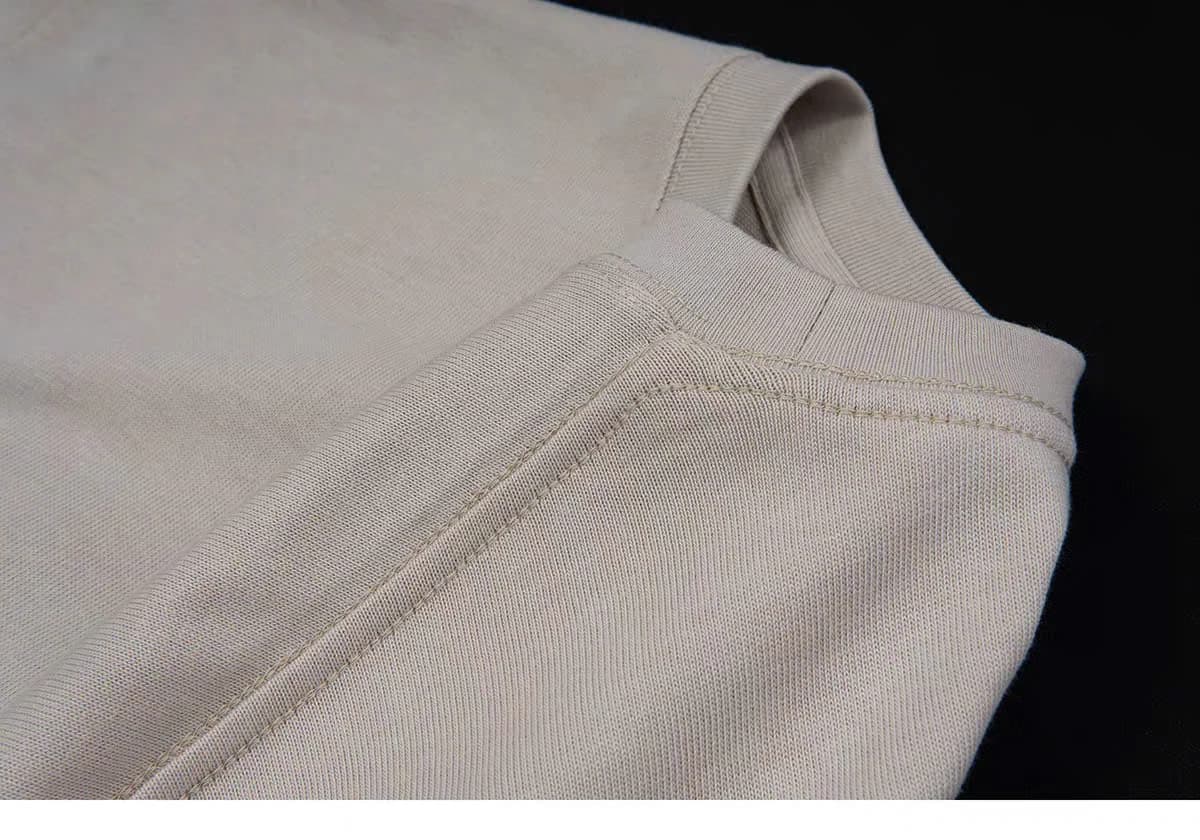 ÁO THUN TRƠN UNISEX FORM SUÔNG XÁM KHÓI — ảnh 4