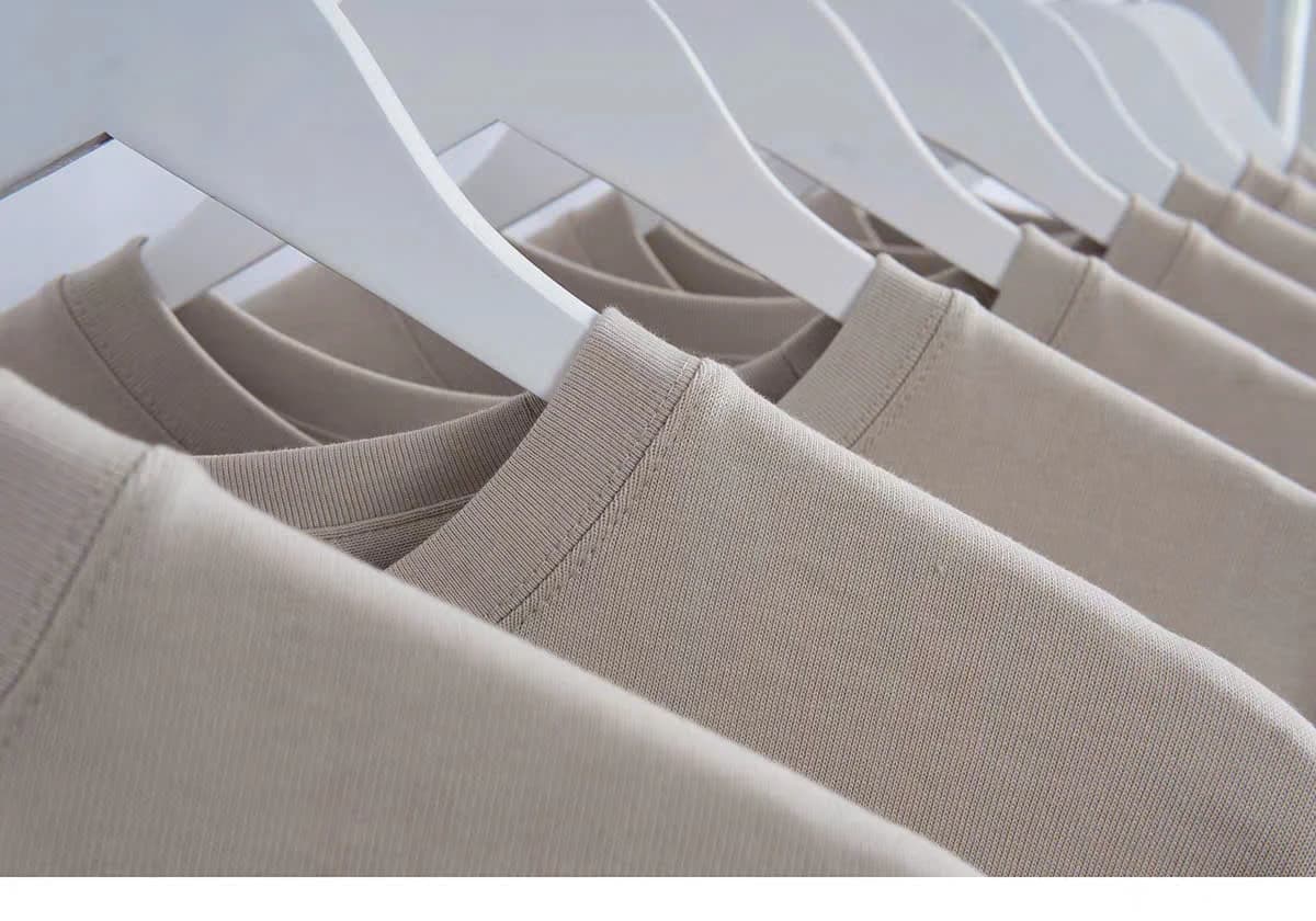 ÁO THUN TRƠN UNISEX FORM SUÔNG XÁM KHÓI — ảnh 5