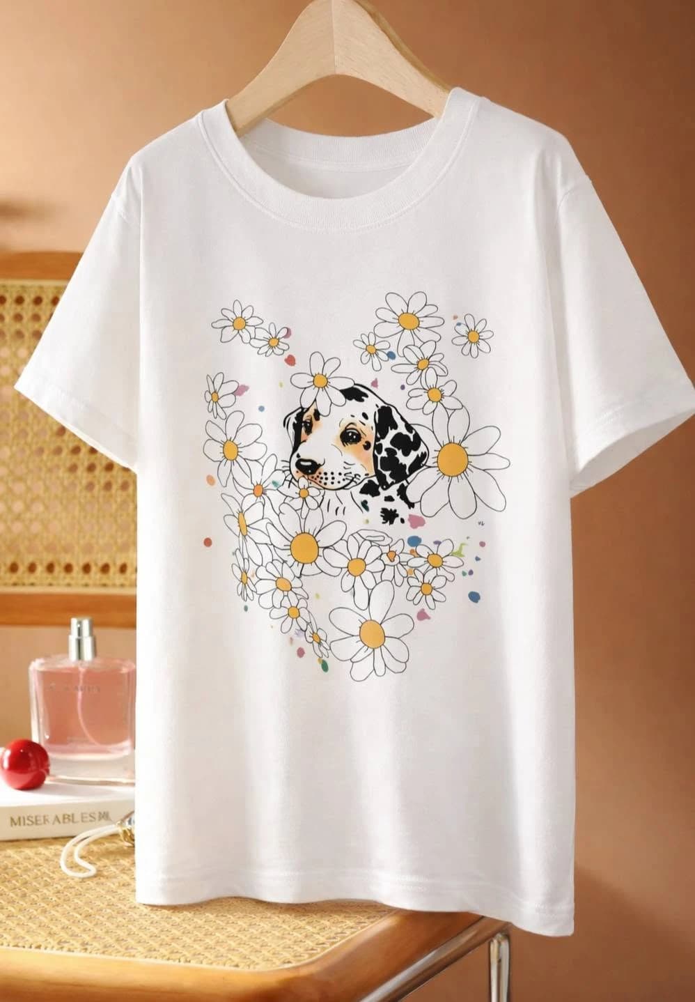 Áo thun nữ Daisy Cat Print — ảnh 5