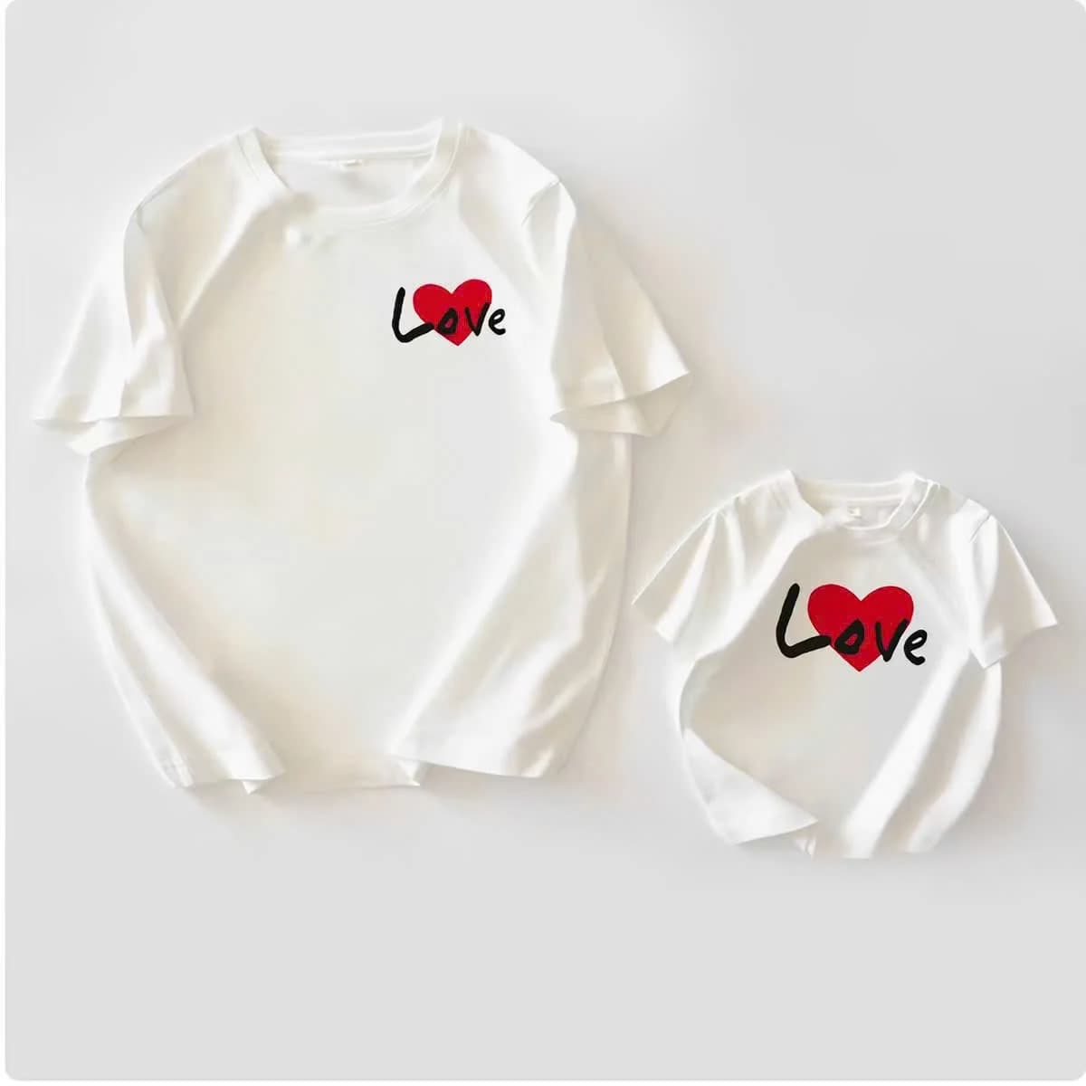 Áo Thun Gia Đình Love Heart – Trái Tim Đỏ — ảnh 3