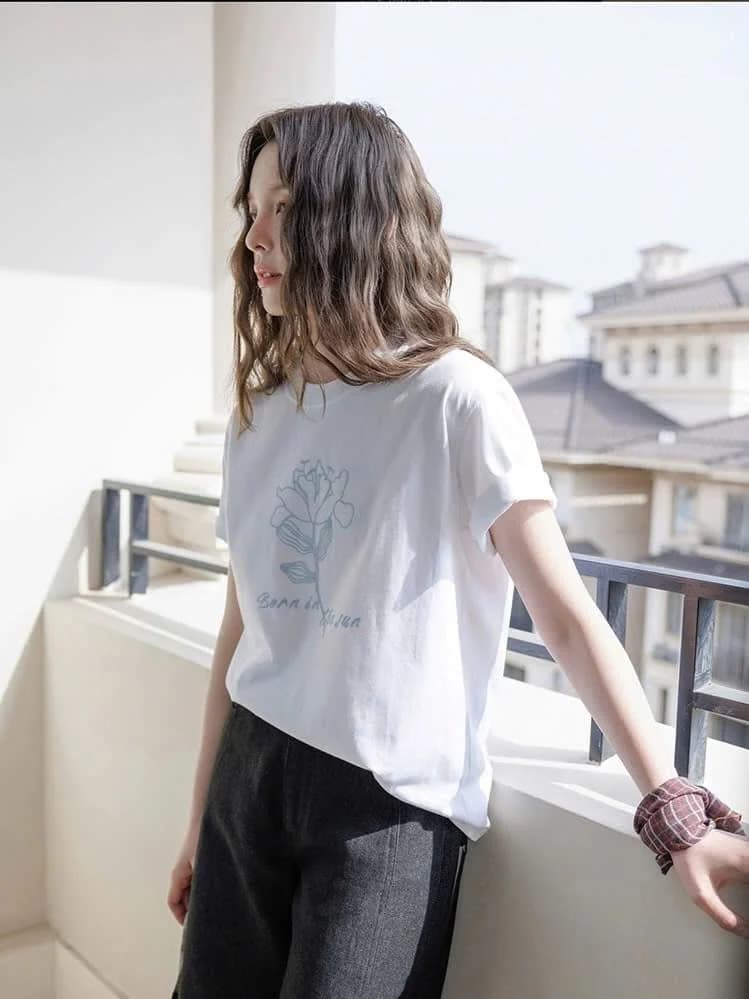 Áo thun nữ Flower Print — ảnh 5