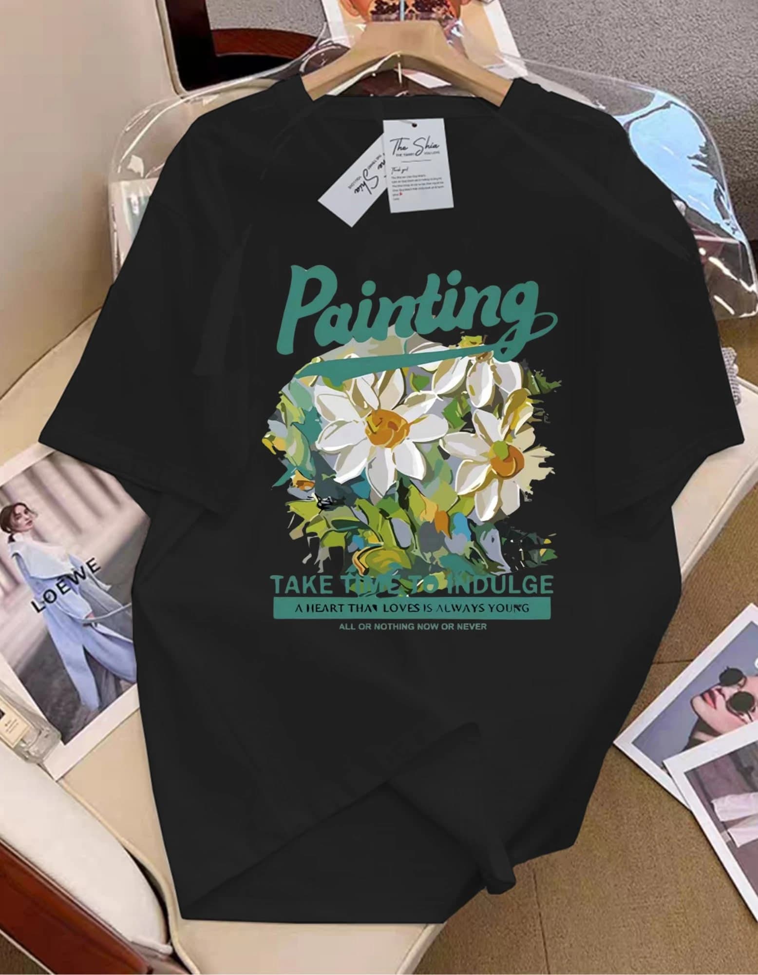 ÁO THUN HỌA TIẾT FLORAL PAITING — ảnh 3