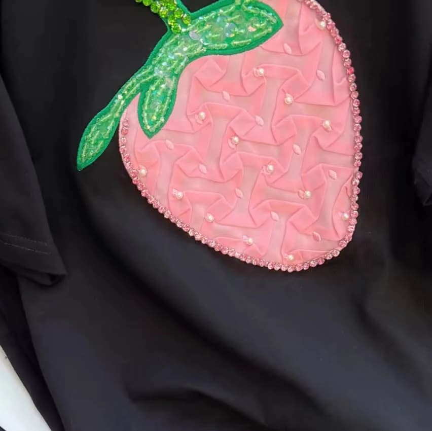 ÁO THUN THE SHIA CHARM - STRAWBERRY PEARL | Dâu Ngọc — ảnh 6