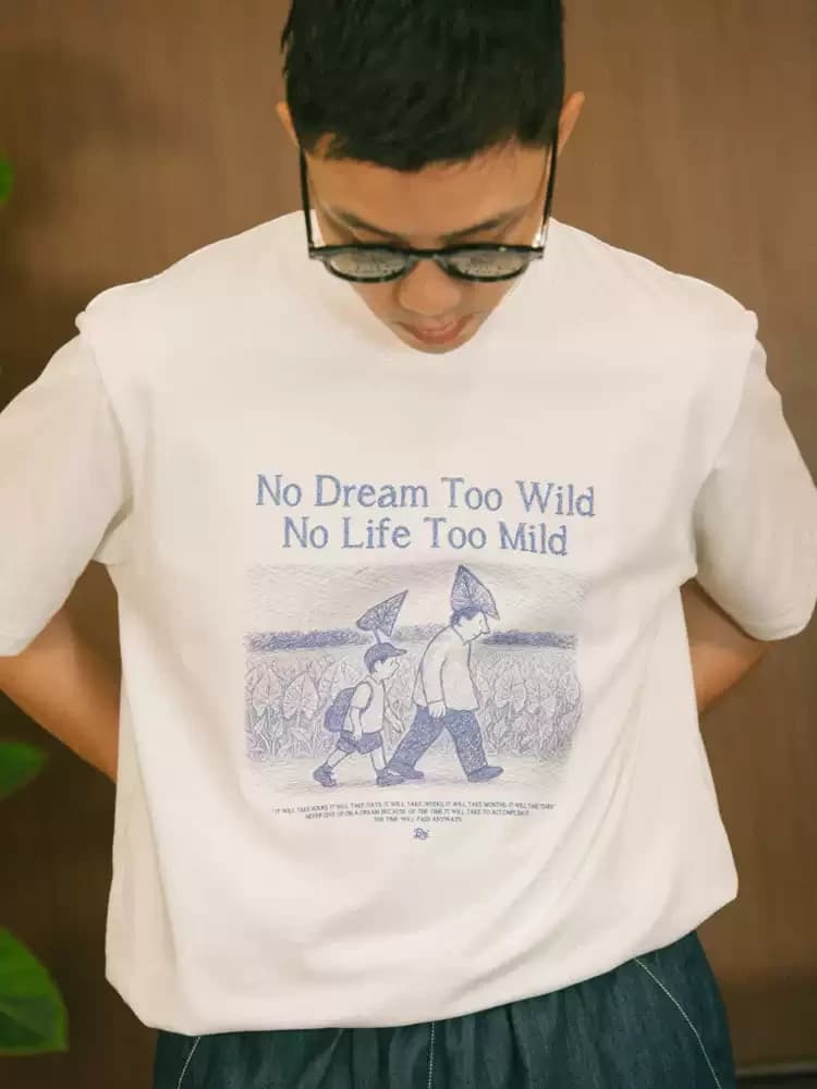 ÁO THUN NAM HỌA TIẾT NO DREAM TOO WILD — ảnh 5