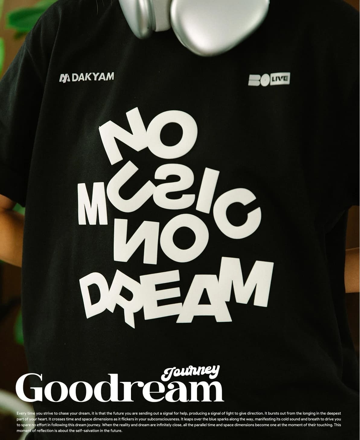 ÁO THUN NAM HỌA TIẾT NO MUSIC NO DREAM