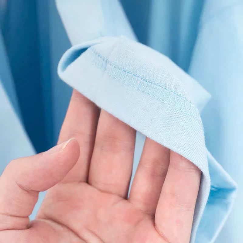 ÁO THUN TRƠN UNISEX FORM SUÔNG XANH BIỂN — ảnh 4