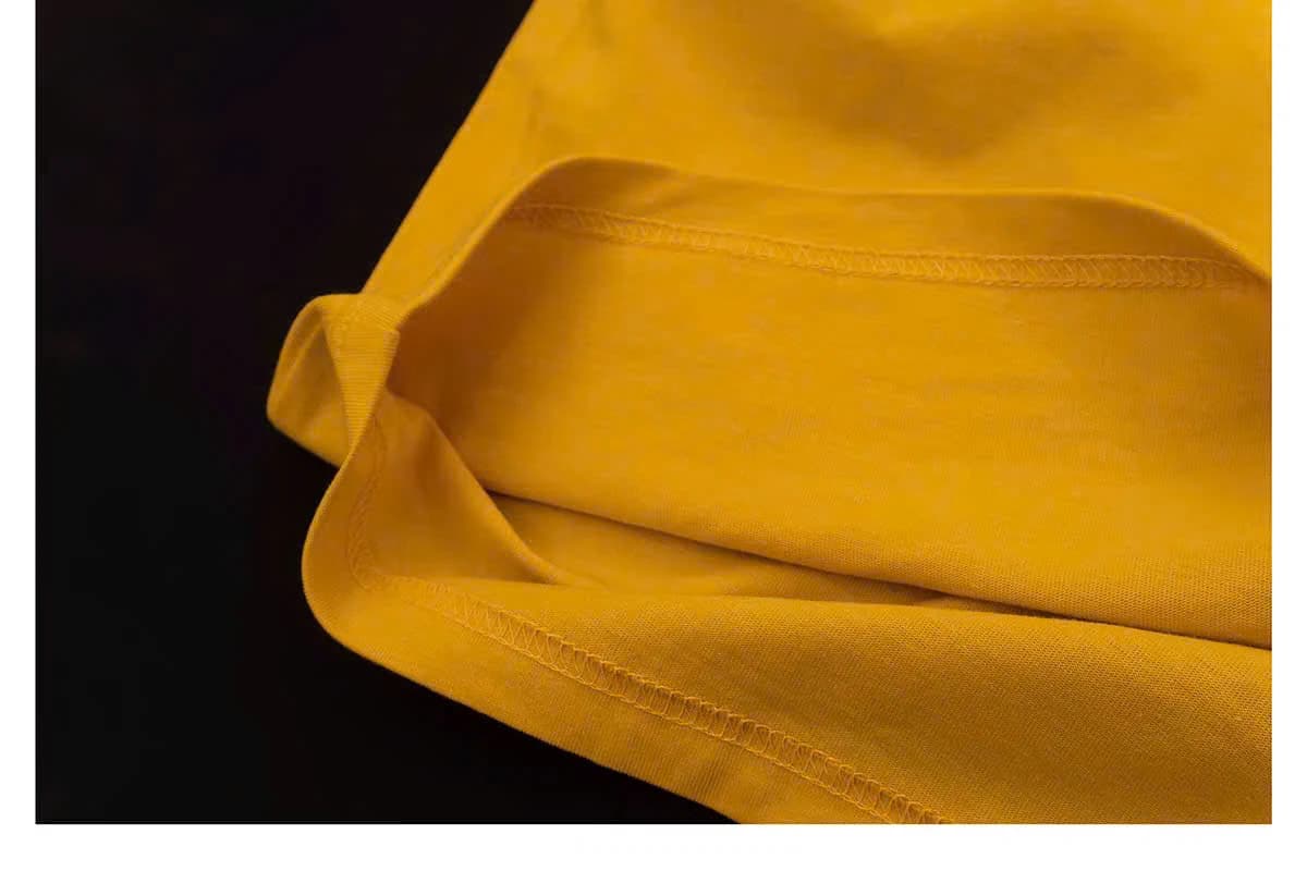 ÁO THUN TRƠN UNISEX FORM SUÔNG VÀNG — ảnh 2