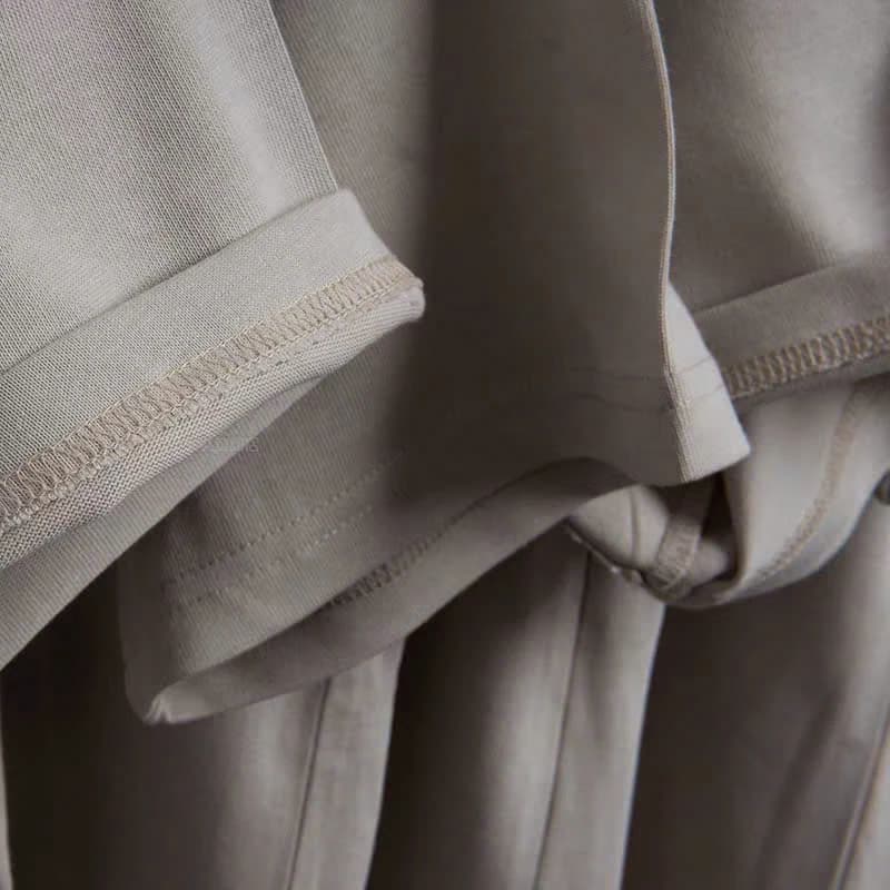 ÁO THUN TRƠN UNISEX FORM SUÔNG XÁM KHÓI — ảnh 6