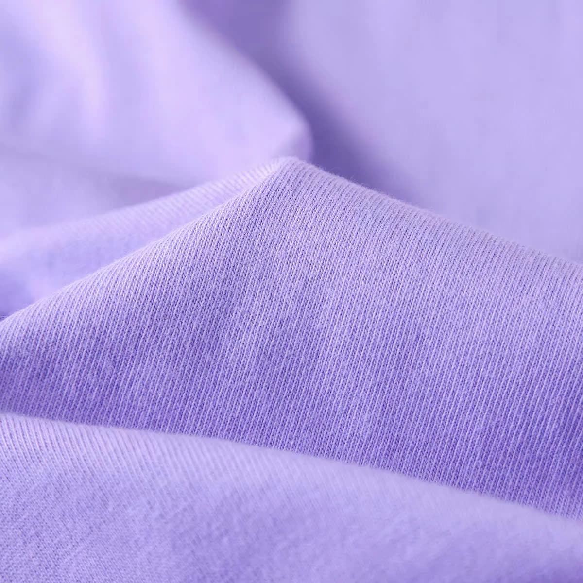 ÁO THUN TRƠN UNISEX FORM SUÔNG TÍM NHẠT — ảnh 2
