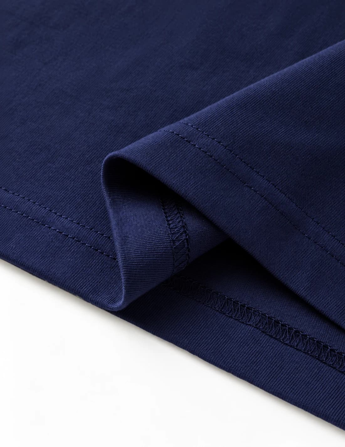 ÁO THUN TRƠN UNISEX FORM SUÔNG MÀU NAVY — ảnh 3
