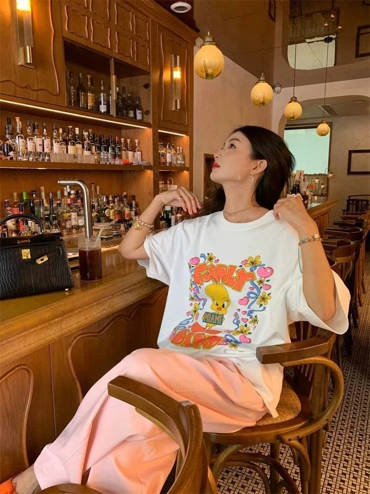 Áo thun nữ Tweety Early Bird Print — ảnh 5