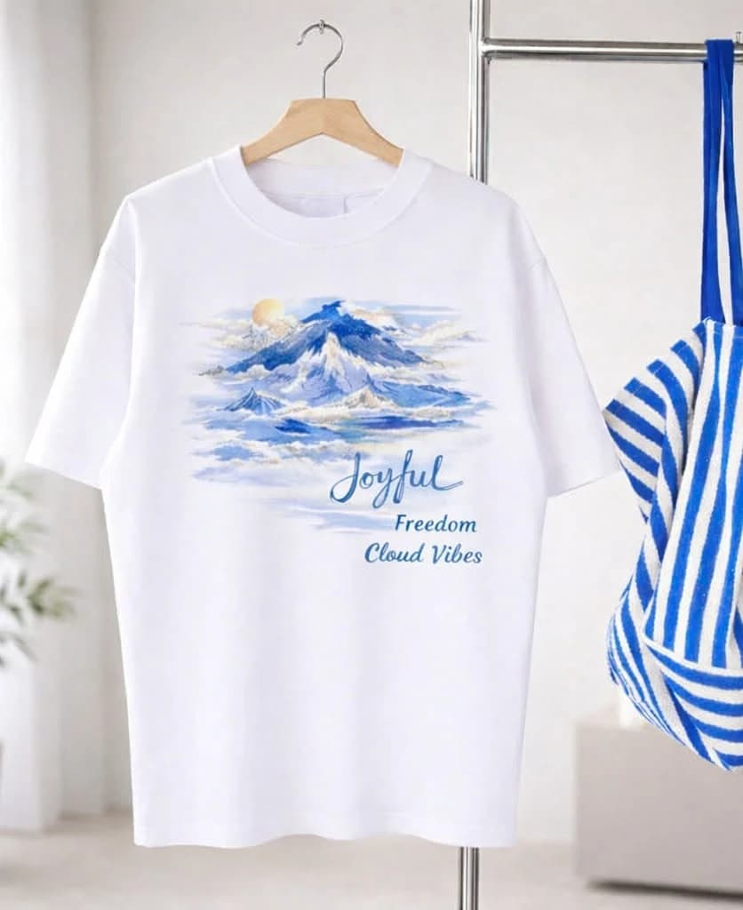 ÁO THUN HỌA TIẾT BLUE VIBES — ảnh 3