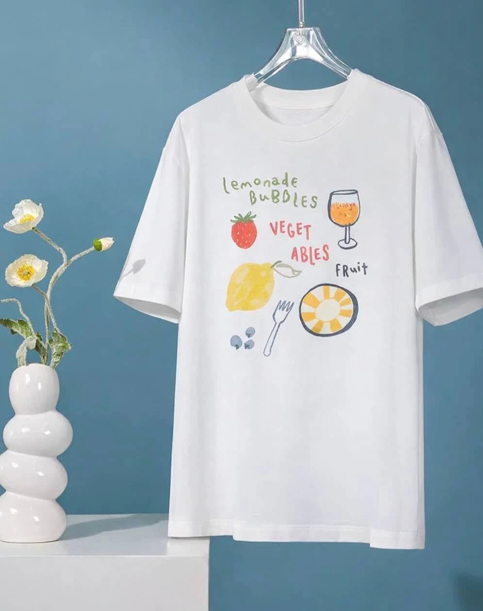 Áo thun nữ Fruit & Veggie Print — ảnh 2