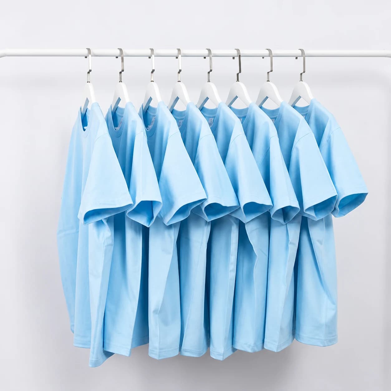ÁO THUN TRƠN UNISEX FORM SUÔNG XANH BIỂN — ảnh 2