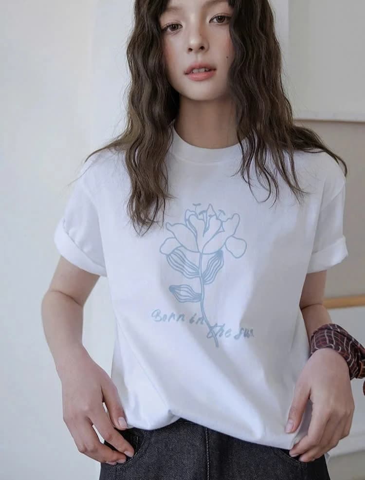 Áo thun nữ Flower Print — ảnh 2