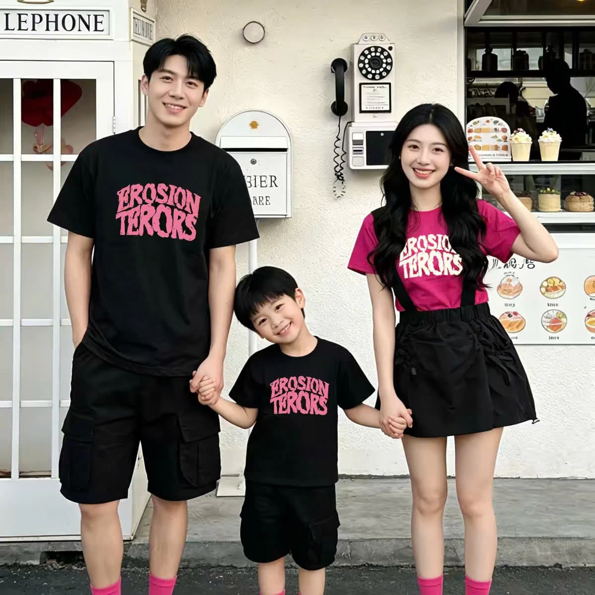 Áo Thun Gia Đình Chữ Vintage Hồng – Pink Streetwear — ảnh 2