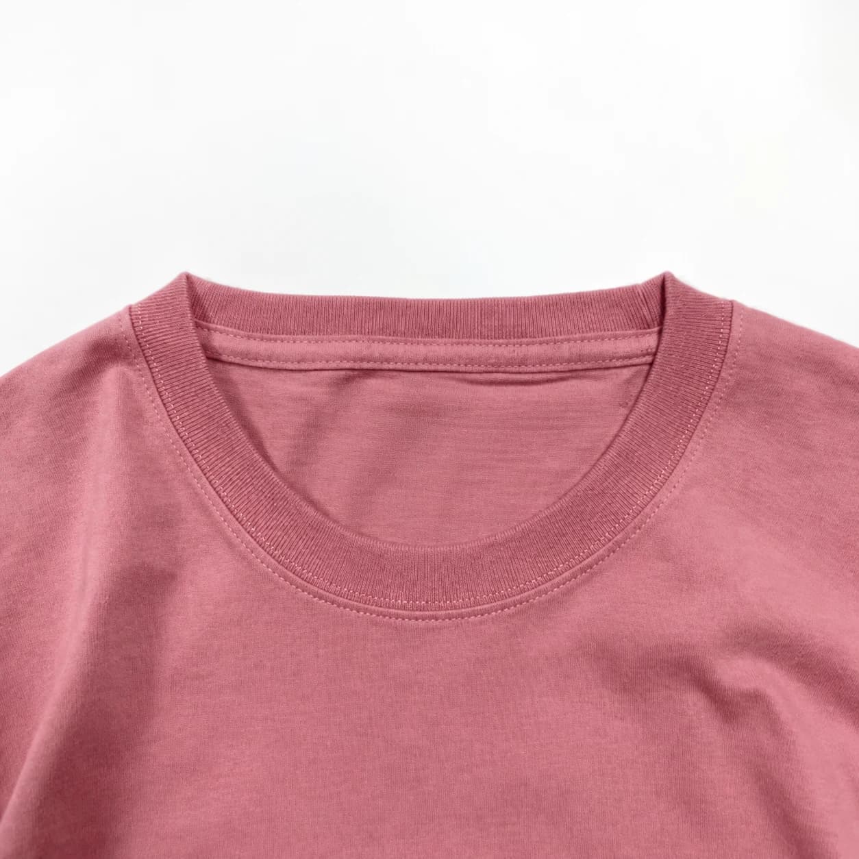 ÁO THUN TRƠN UNISEX FORM SUÔNG HỒNG NHẠT — ảnh 2