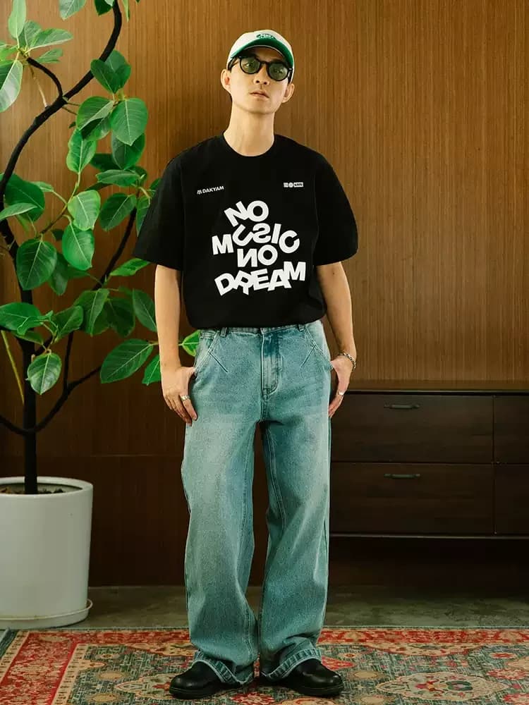 ÁO THUN NAM HỌA TIẾT NO MUSIC NO DREAM — ảnh 2