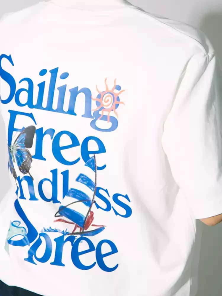 ÁO THUN NAM HỌA TIẾT SAILING FREE — ảnh 3