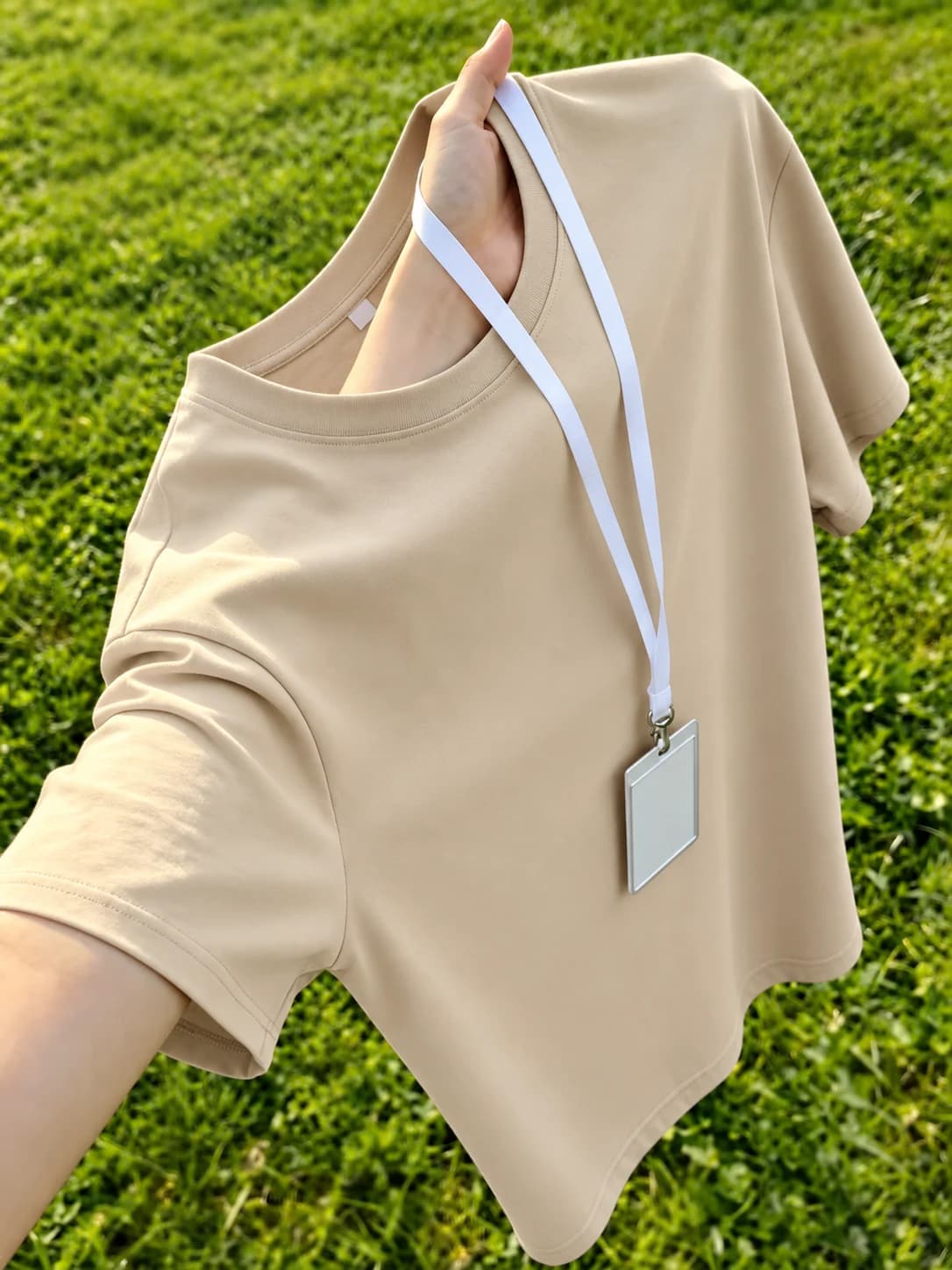 ÁO THUN TRƠN UNISEX FORM SUÔNG BE