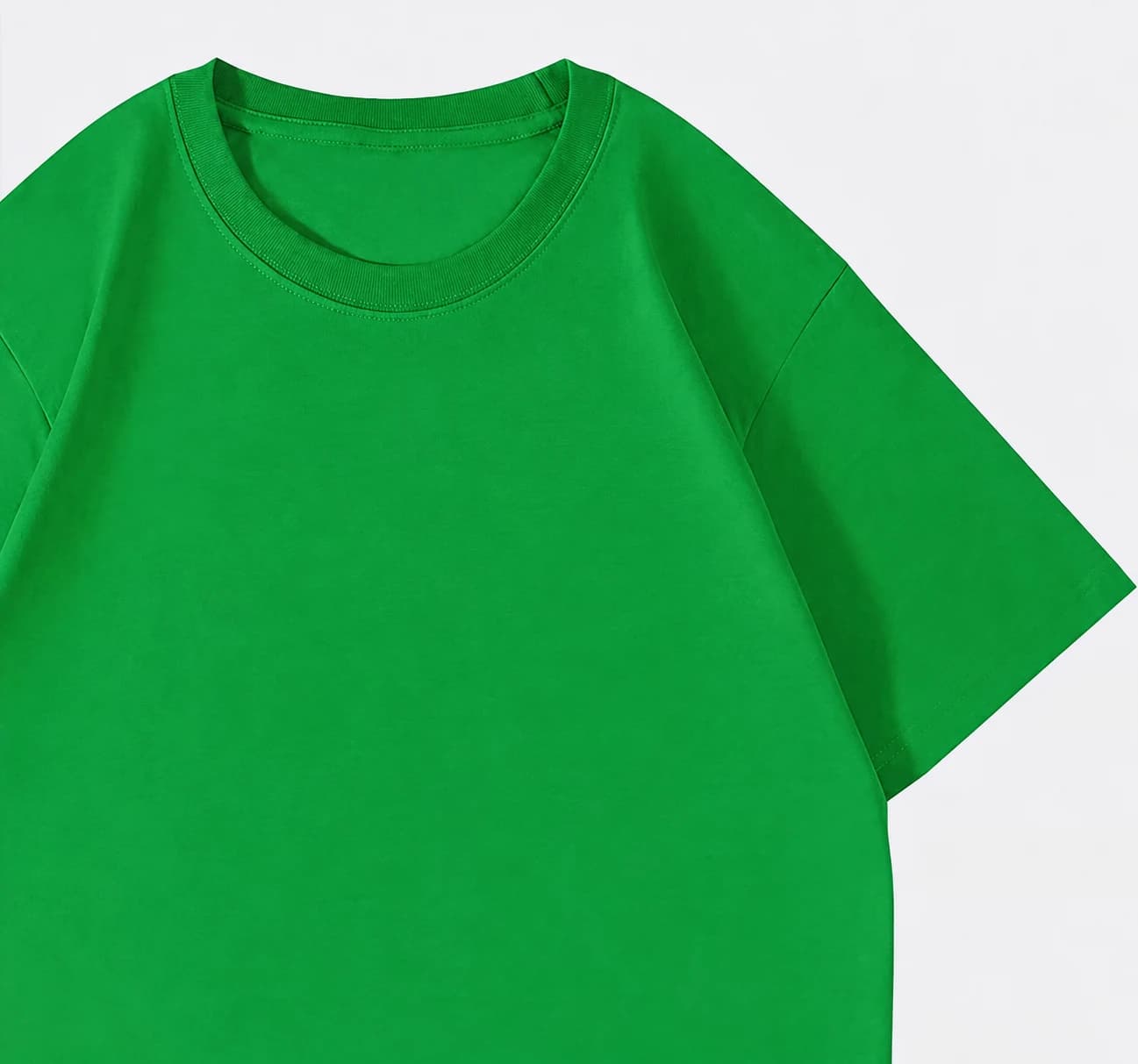 ÁO THUN TRƠN UNISEX FORM SUÔNG XANH KÉT