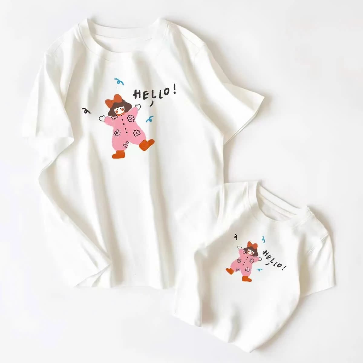 Áo Thun Gia Đình Hello – Họa Tiết Hoạt Hình — ảnh 4