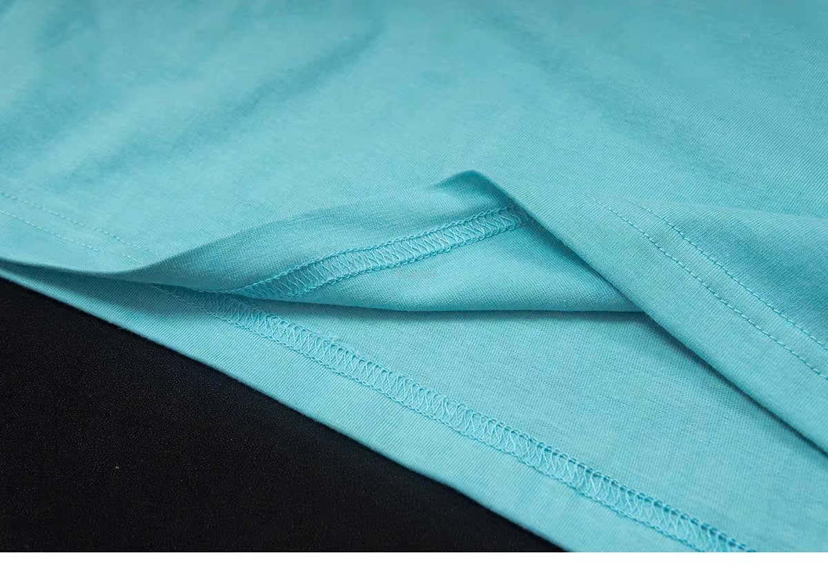 ÁO THUN TRƠN UNISEX FORM SUÔNG XANH NGỌC — ảnh 4
