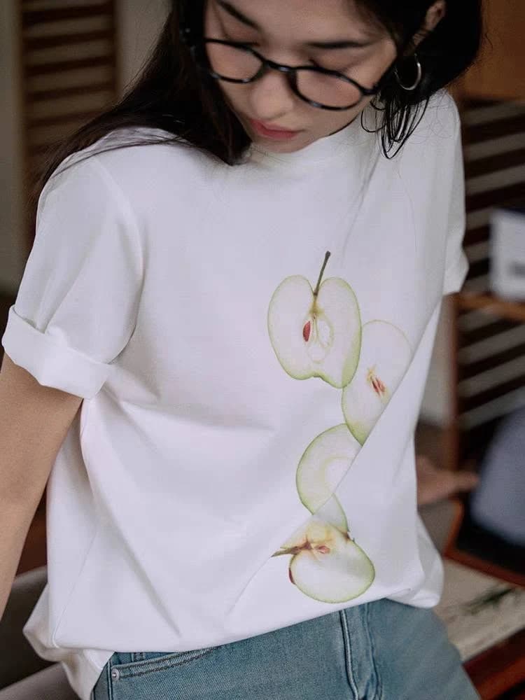 Áo thun nữ Apple Print — ảnh 6