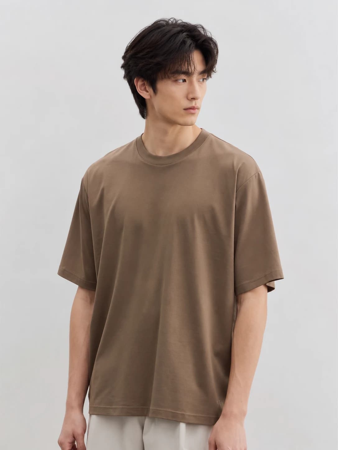 ÁO THUN TRƠN UNISEX FORM SUÔNG CACAO — ảnh 1