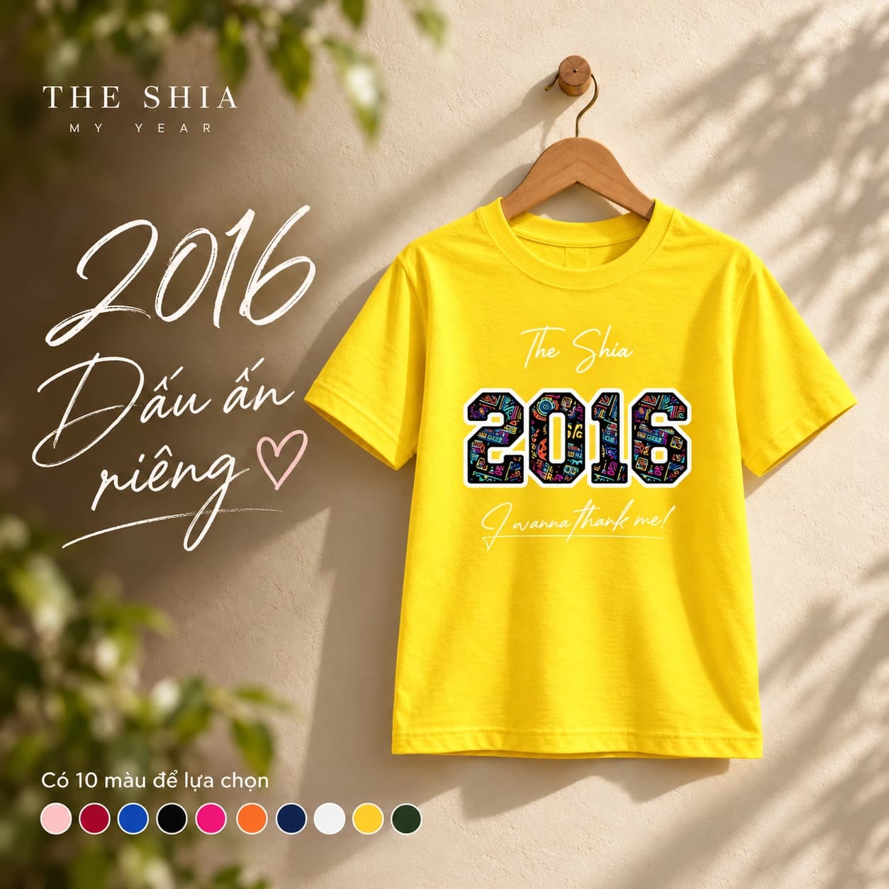 Áo thun năm sinh 2016 họa tiết thổ cẩm