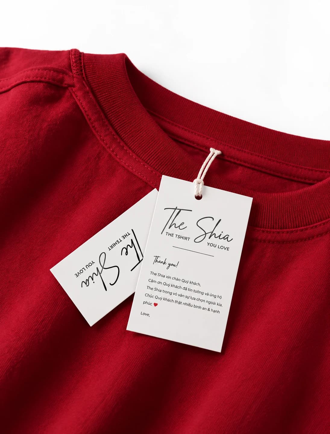 ÁO THUN TRƠN UNISEX FORM SUÔNG ĐỎ ĐÔ — ảnh 3