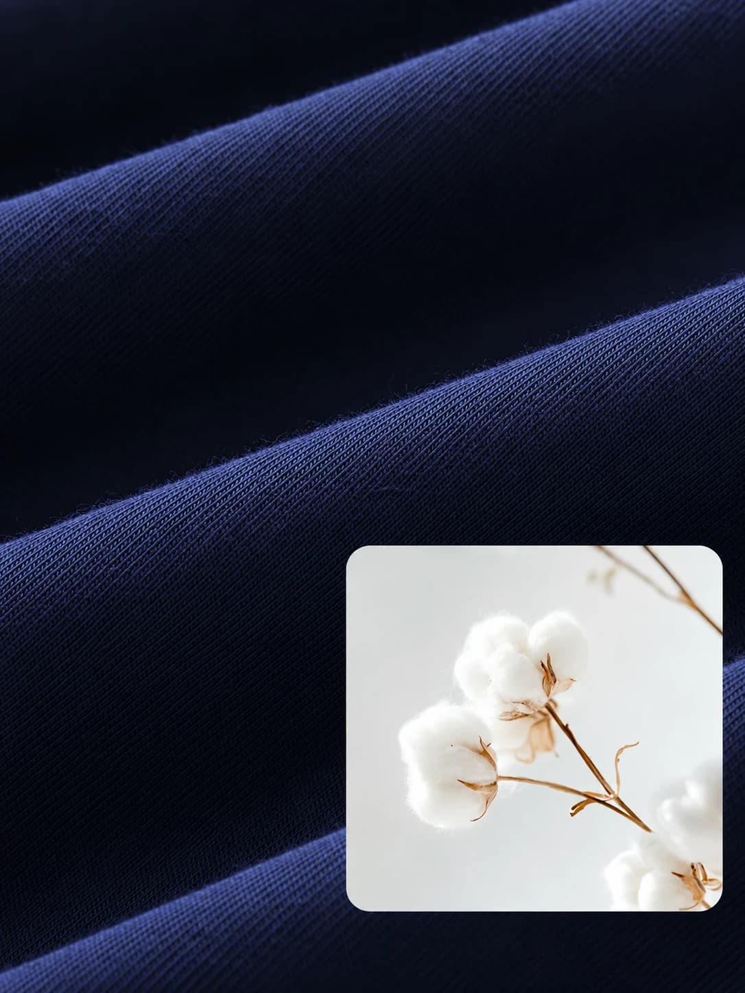 ÁO THUN TRƠN UNISEX FORM SUÔNG MÀU NAVY — ảnh 5