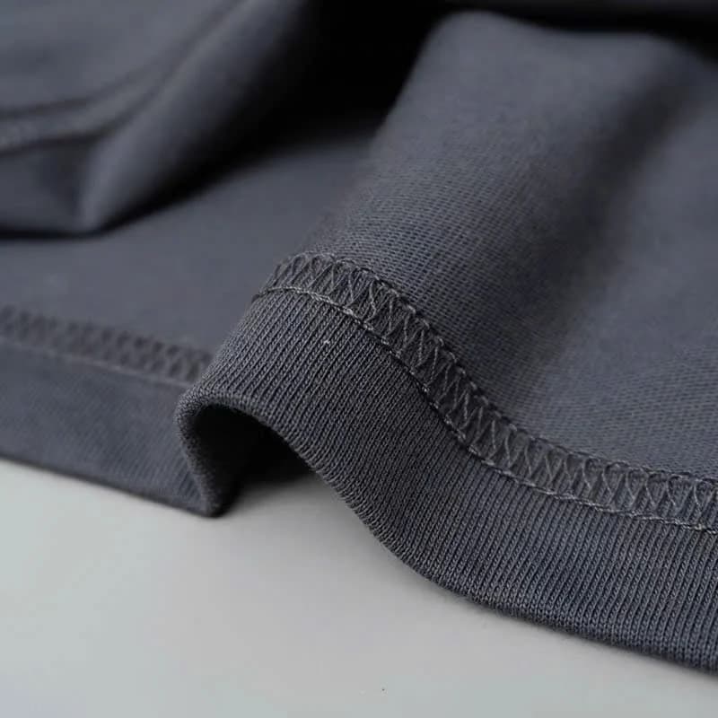 ÁO THUN TRƠN UNISEX FORM SUÔNG XÁM ĐẬM — ảnh 3