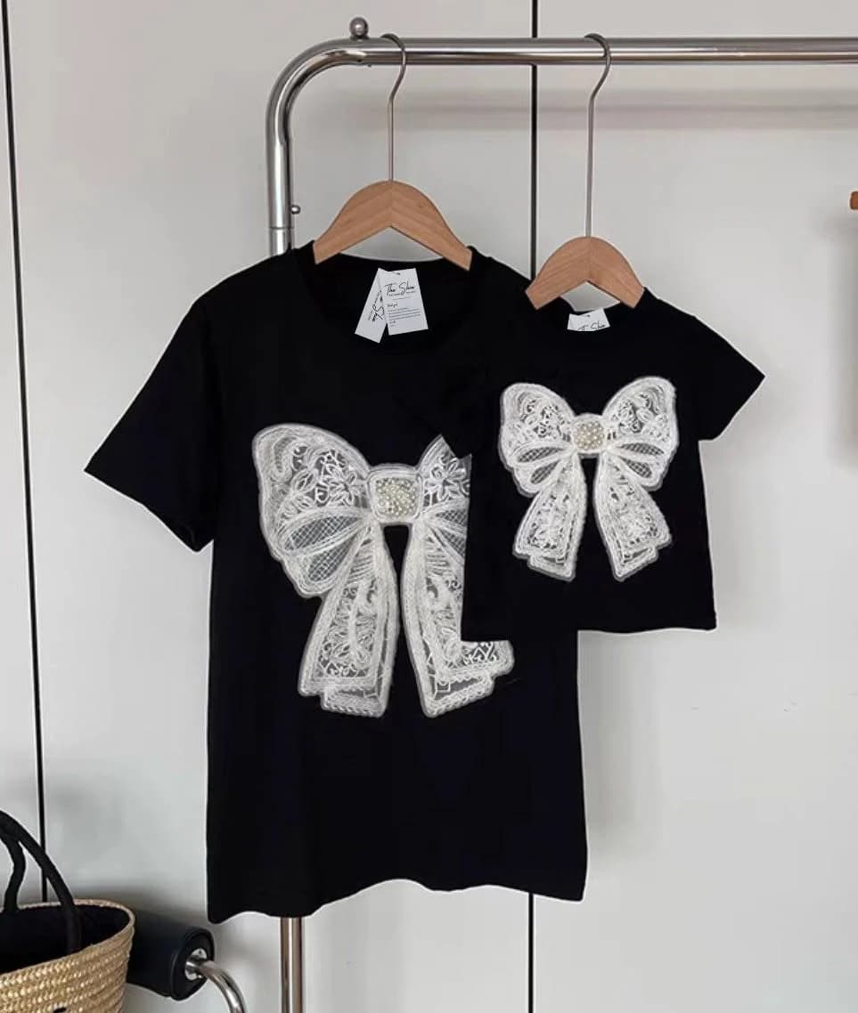 ÁO THUN THE SHIA CHARM - LACE BOW | Nơ Ren — ảnh 6