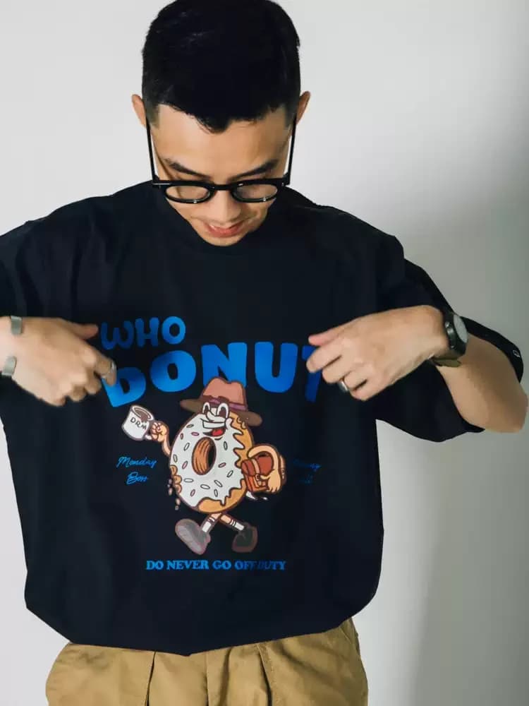 ÁO THUN NAM HỌA TIẾT WHO DONUT — ảnh 6