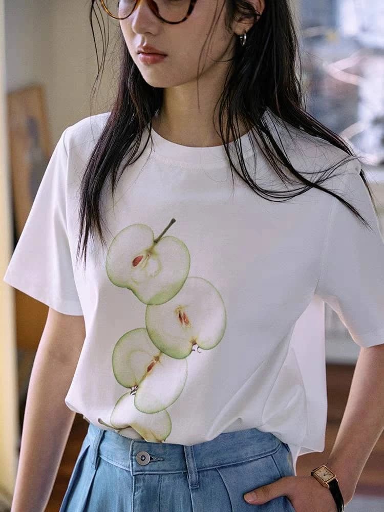 Áo thun nữ Apple Print — ảnh 2