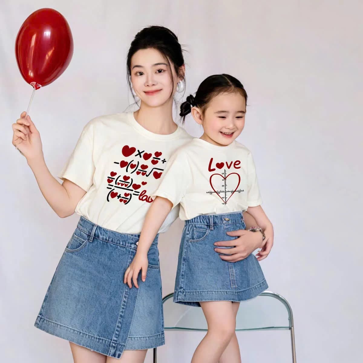 Áo Thun Gia Đình Love Equation – Họa Tiết Trái Tim — ảnh 4