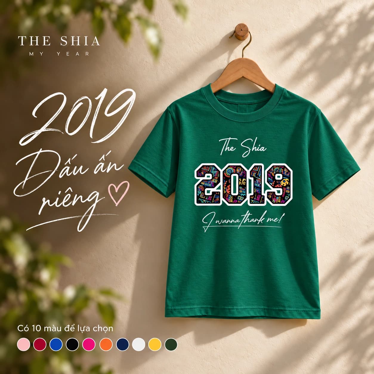 Áo thun năm sinh 2019 họa tiết thổ cẩm
